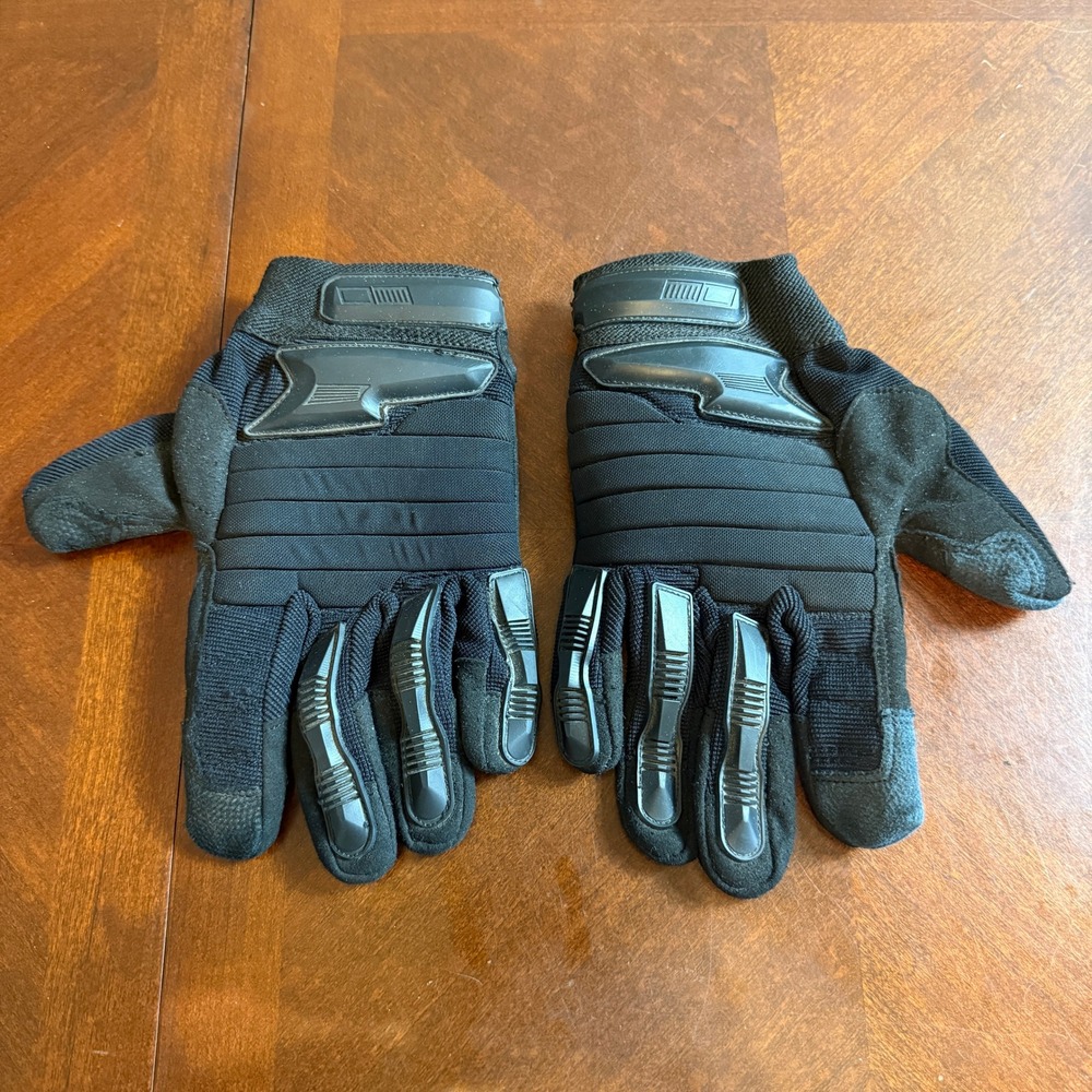 Mens Tactical Impact Protective Work Gloves Black Amara Leather Small USA Made